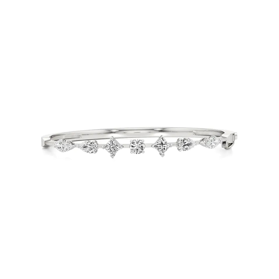Anek | Classic Multi-Shape Lab Grown Diamonds Oval Bangle