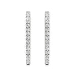 Mode | Round Lab-Grown Diamond Sleek Hoop Earrings - Nivara