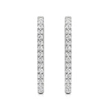 Mode | Round Lab-Grown Diamond Sleek Hoop Earrings - Nivara