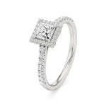 Mira | Round & Princess Lab-Grown Diamond Halo Ring - Nivara