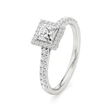 Mira | Round & Princess Lab-Grown Diamond Halo Ring - Nivara