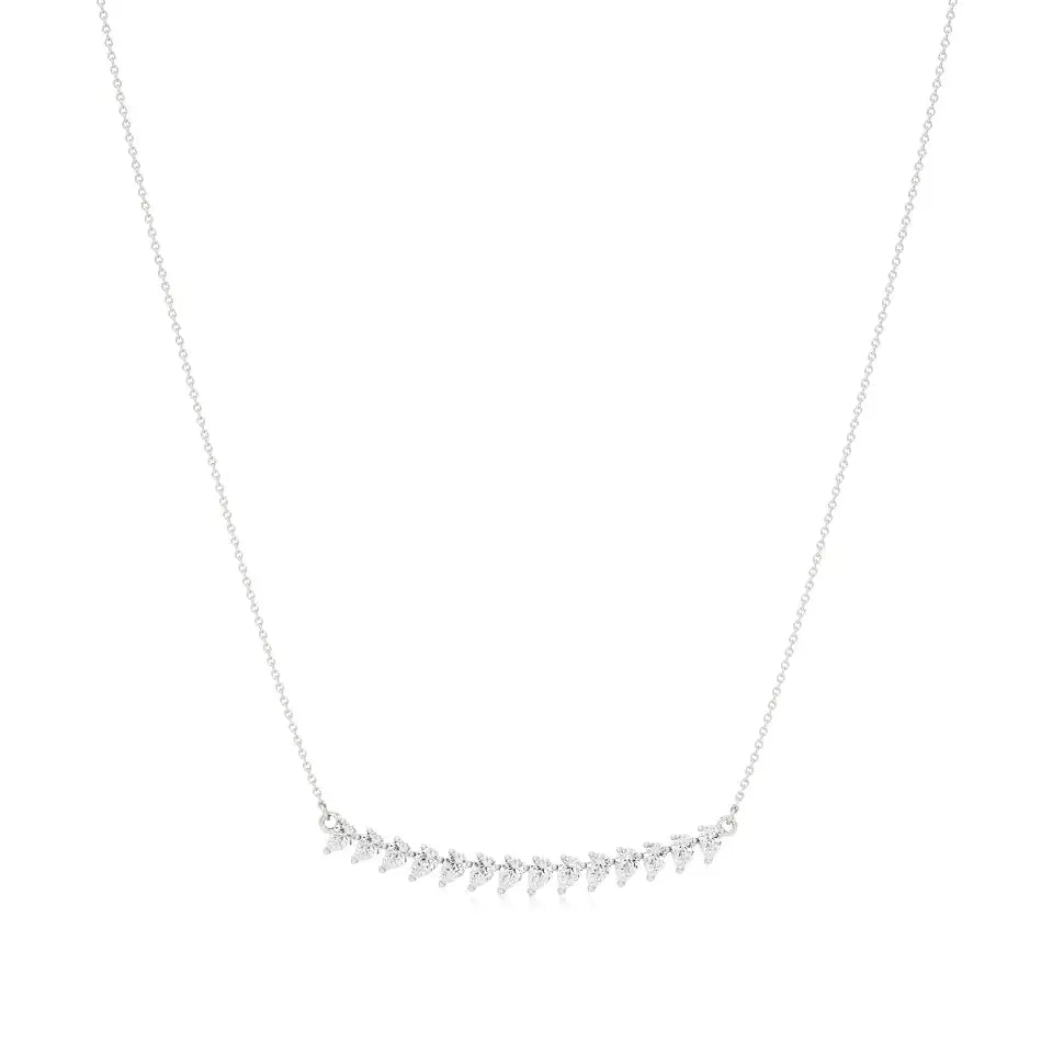 Noor | Pear Lab Grown Diamonds Bar Necklace - Nivara