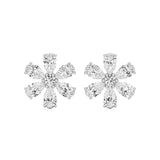 Flora | Pear & Round Lab-Grown Diamond Floral Studs - Nivara