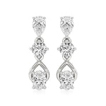 Vanya | Round, Pear and Oval Lab-Grown Diamonds Drop Earrings - Nivara