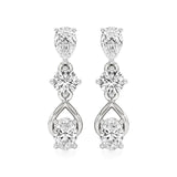 Vanya | Round, Pear and Oval Lab-Grown Diamonds Drop Earrings - Nivara