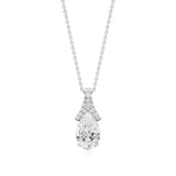 Anek | Pear Solitaire with Round Lab Grown Diamonds Tear Drop Pendant