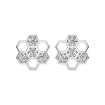 Flora | Round Lab-Grown Diamonds Floral Studs - Nivara