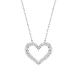 Sneh | Round Lab Grown Diamonds Twisted Heart Pendant - Nivara