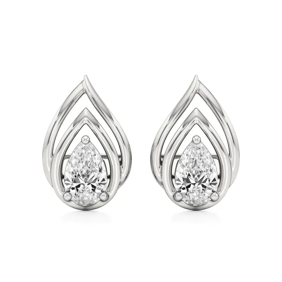 Mode | Pear Soliltaire Lab-Grown Diamond Studs - Nivara