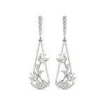 Flora | Pear & Round Lab-Grown Diamond Dangle Earrings - Nivara