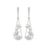 Flora | Pear & Round Lab-Grown Diamond Dangle Earrings - Nivara