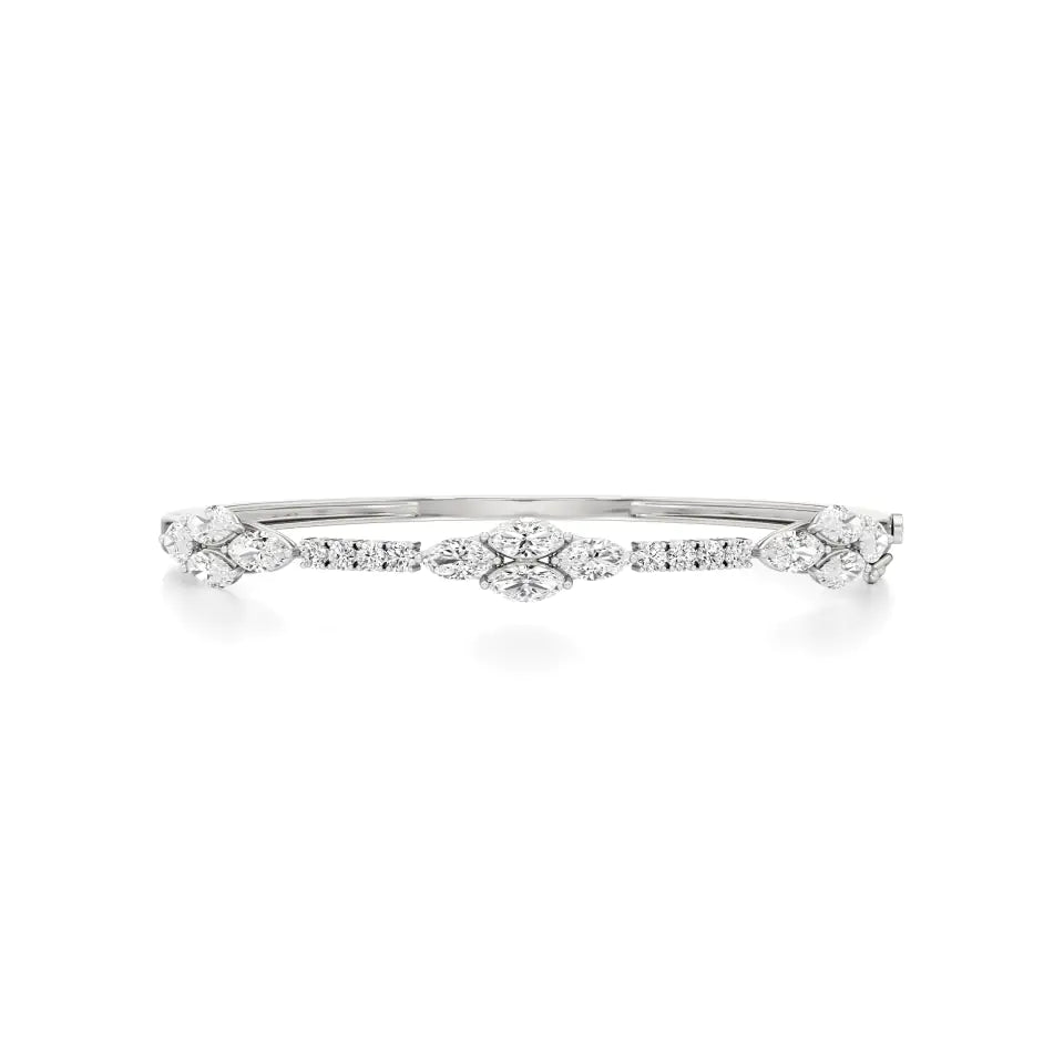 Anek | Classic Marquise & Round Lab Grown Diamonds Bangle
