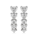 Mode | J-Shaped Hoop Earring with Heart Lab-Grown Diamonds