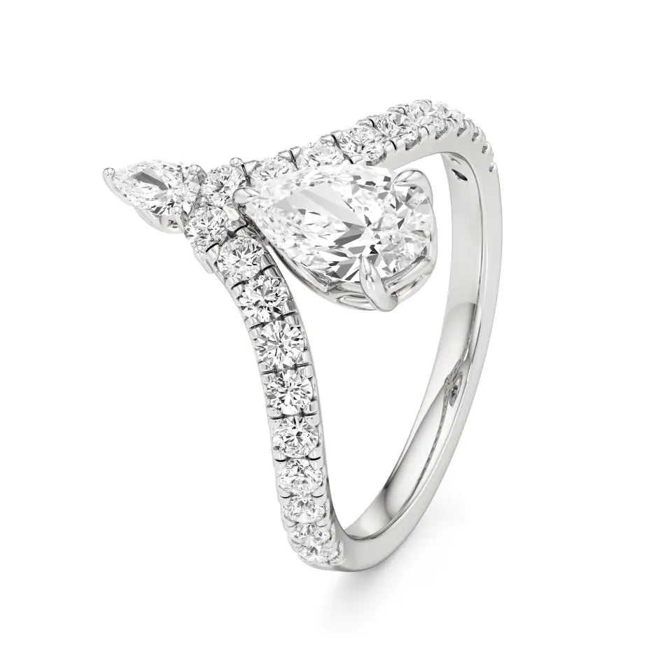 Amara | Pear Lab-Grown Diamond Solitaire Ring