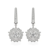 Flora | Round Round Lab-Grown Diamonds Floral Studs - Nivara