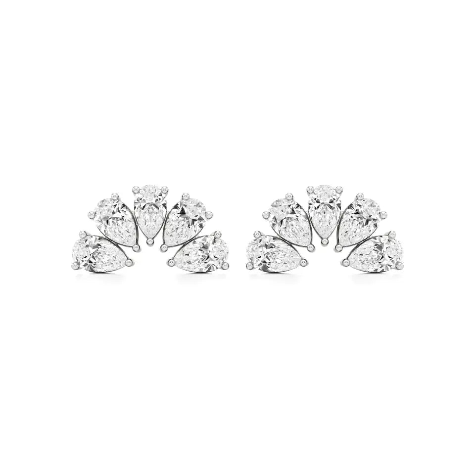 Mode | Round & Marquise Lab-Grown Diamond Swirl Studs - Nivara