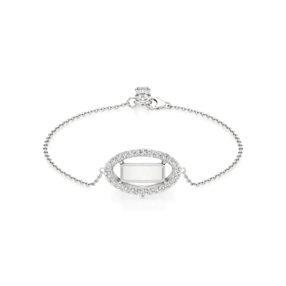 Rupak | Daily Wear Halo Round Lab Grown Diamonds Chain Bracelet - Nivara
