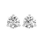 Sia | Three Prong Studs with Round Lab-Grown Diamond - Nivara