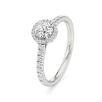 Mira | Round Lab-Grown Diamond Ring with Halo around it - Nivara