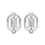 Mode | Emerald-Cut Solitaire Lab-Grown Diamond Studs - Nivara
