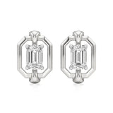 Mode | Emerald-Cut Solitaire Lab-Grown Diamond Studs - Nivara