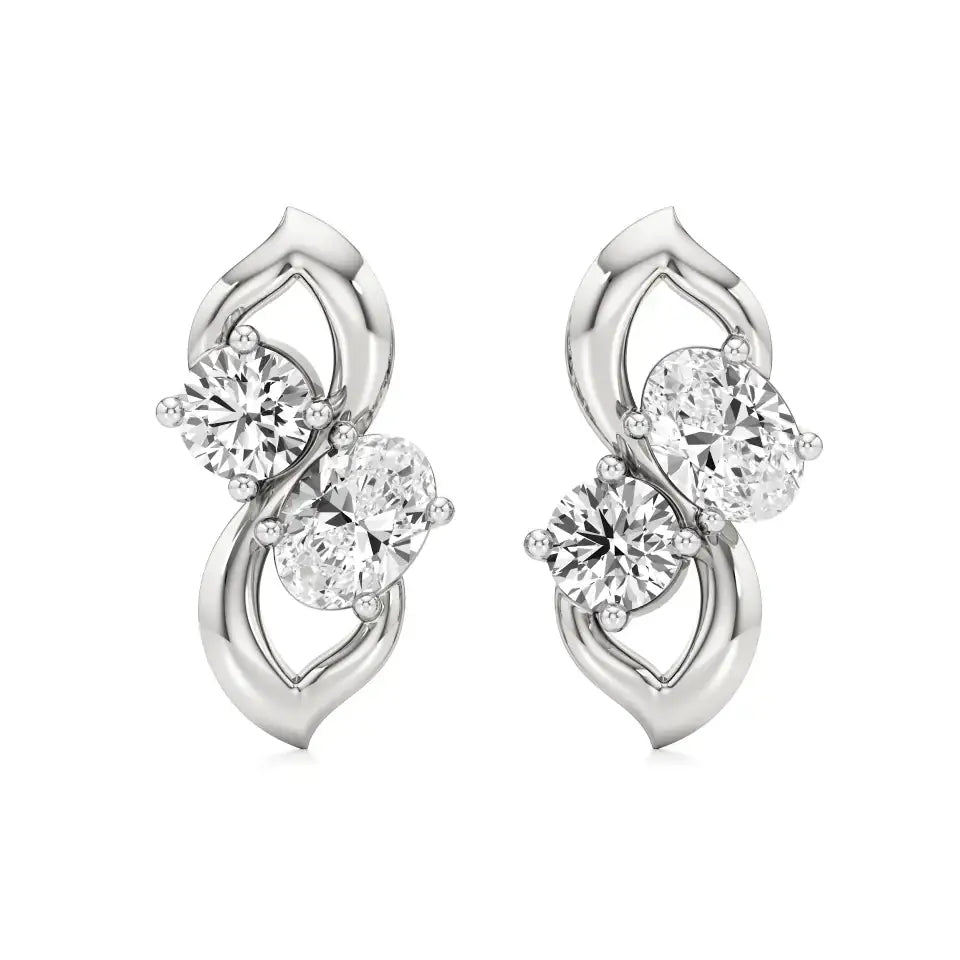 Mode | Round & Oval Lab-Grown Diamond Duo Studs - Nivara