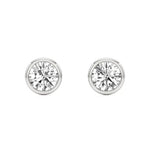 Mirage | Round Lab-Grown Diamond Studs with Bezel Setting - Nivara