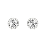 Mirage | Round Lab-Grown Diamond Studs with Bezel Setting - Nivara