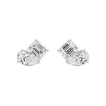 Toi et Moi | Pear & Emerald Lab-Grown Diamond Stud Earrings - Nivara