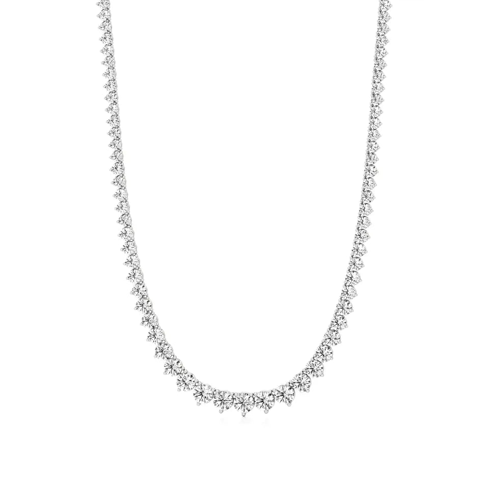 Sutra | Round Lab Grown Diamonds Buttercup Setting Tennis Necklace