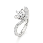 Flora | Round & Pear Lab-Grown Diamond Ring - Nivara