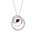 Mode | Pear-Cut Ruby & Round Diamonds Spiral Pendant - Nivara