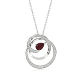 Mode | Pear-Cut Ruby & Round Diamonds Spiral Pendant - Nivara