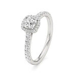 Mira | Cushion-cut Lab-Grown Diamond Halo Ring - Nivara