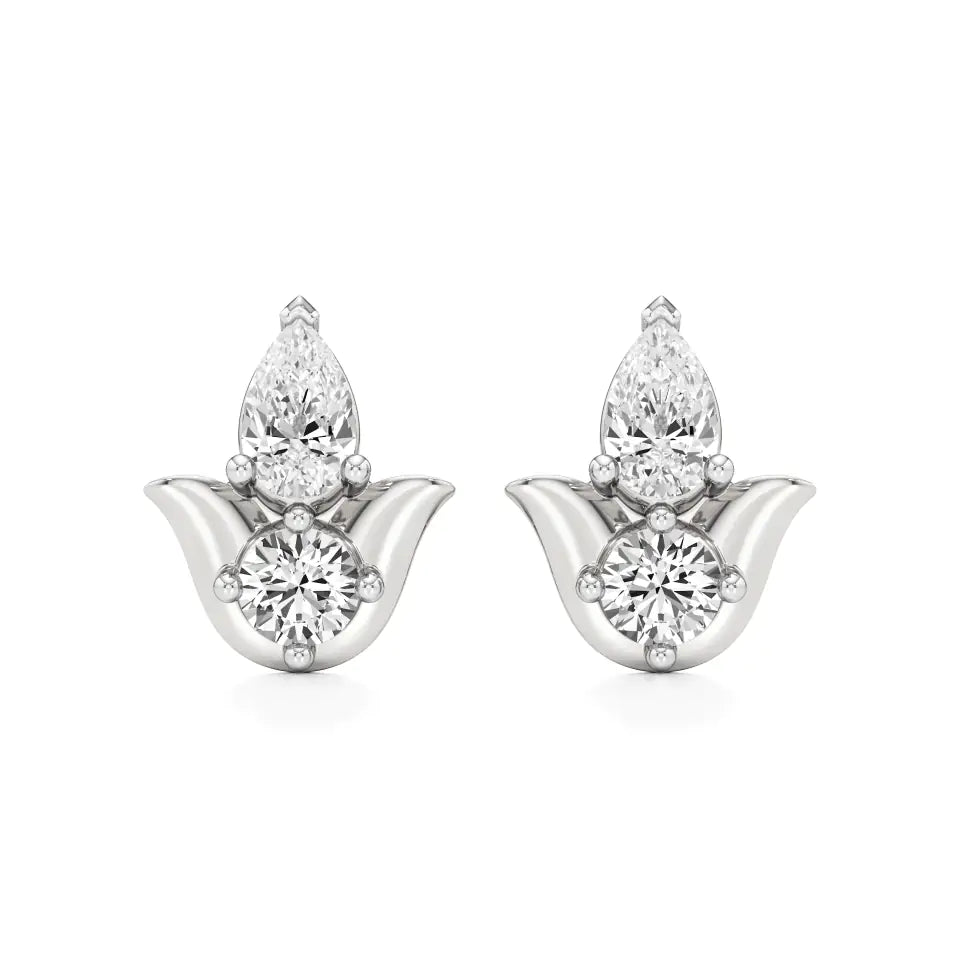Amaya | Pear & Round Lab-Grown Diamond Duo Studs