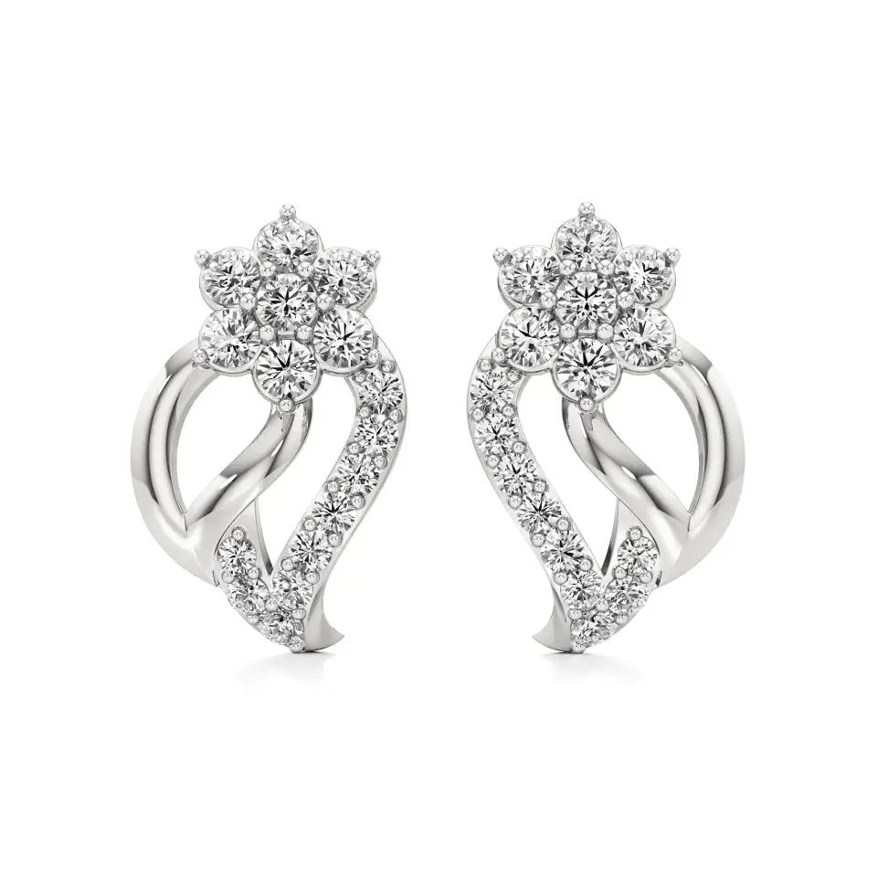 Flora | Round Lab-Grown Diamonds Studs - Nivara