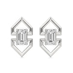 Mode | Emerald Solitaire Lab-Grown Diamond Studs - Nivara