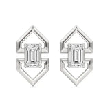 Mode | Emerald Solitaire Lab-Grown Diamond Studs - Nivara