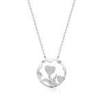 Sneh | Round Lab Grown Diamonds Dual Heart Pendant - Nivara