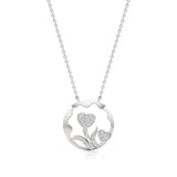 Sneh | Round Lab Grown Diamonds Dual Heart Pendant - Nivara