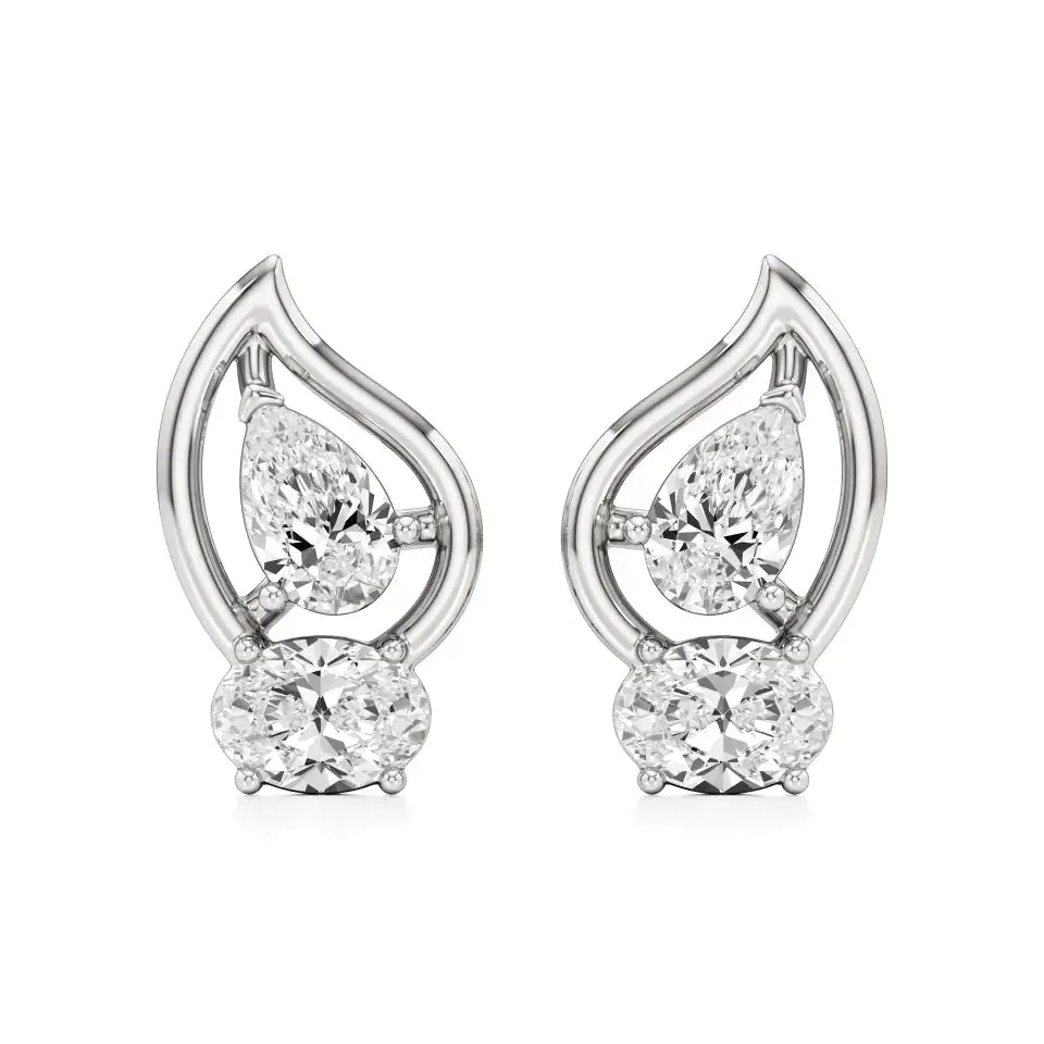 Mode | Pear & Oval Lab-Grown Studs - Nivara