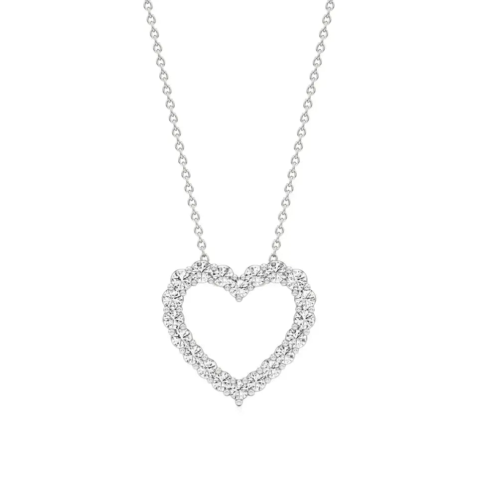 Sneh | Round Lab Grown Diamonds Heart Pendant - Nivara