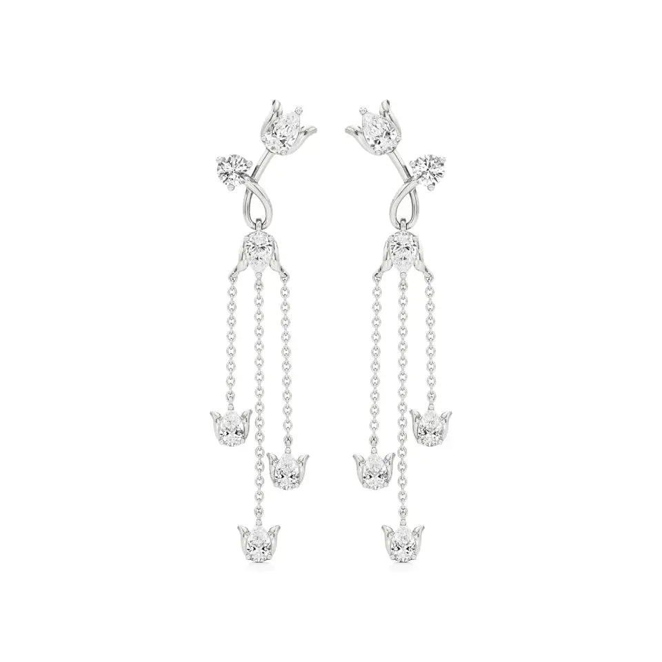 Mode | Pear & Round Lab-Grown Diamond Danglers - Nivara