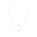Mira | Emerald & Pear Lab Grown Diamond with Halo  Necklace - Nivara