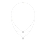 Mira | Emerald & Pear Lab Grown Diamond with Halo  Necklace - Nivara