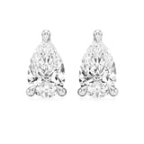 Sia | Studs with Three Prong Pear Lab-Grown Diamonds - Nivara