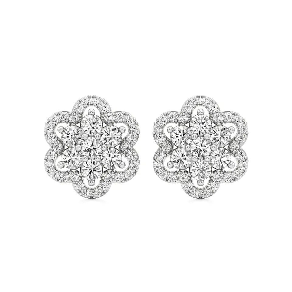 Flora | Round Lab-Grown Diamond Studs - Nivara