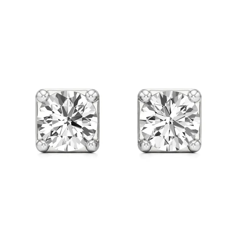 Thea | 4-Prong Round Lab-Grown Diamond Stud - Nivara