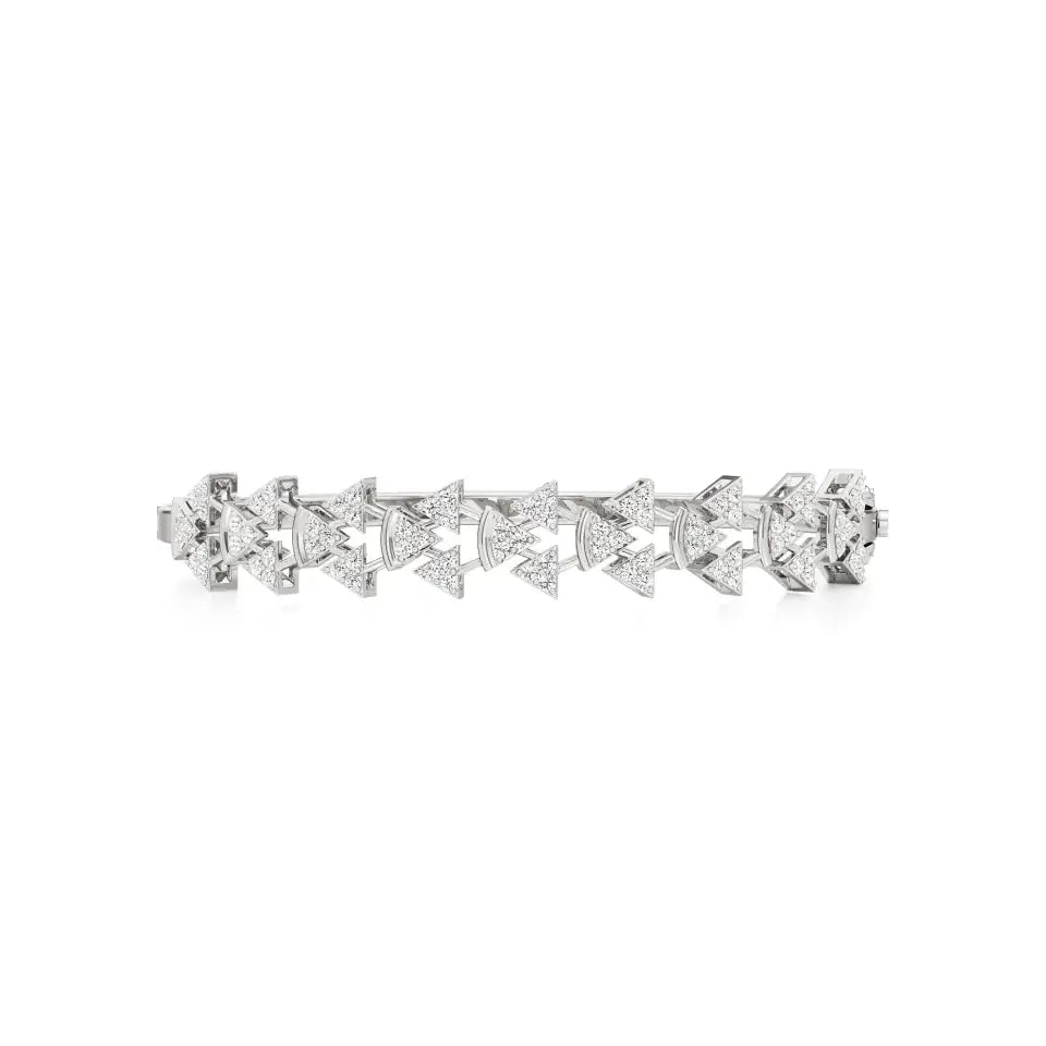 Mode | Elegant Lab Grown Diamonds Triangle Pattern Bangle - Nivara
