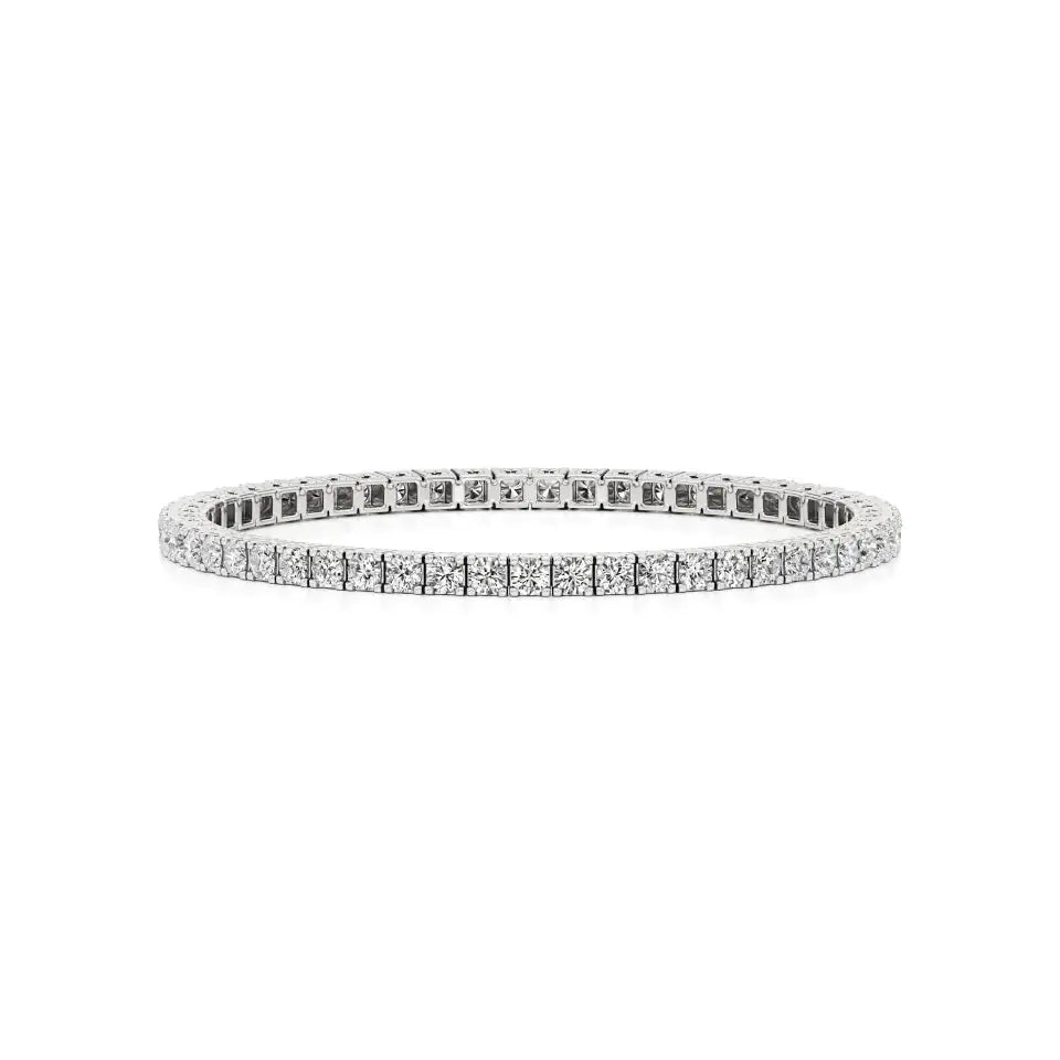 Ishar | Round Lab Grown Diamonds Tennis Bangle - Nivara